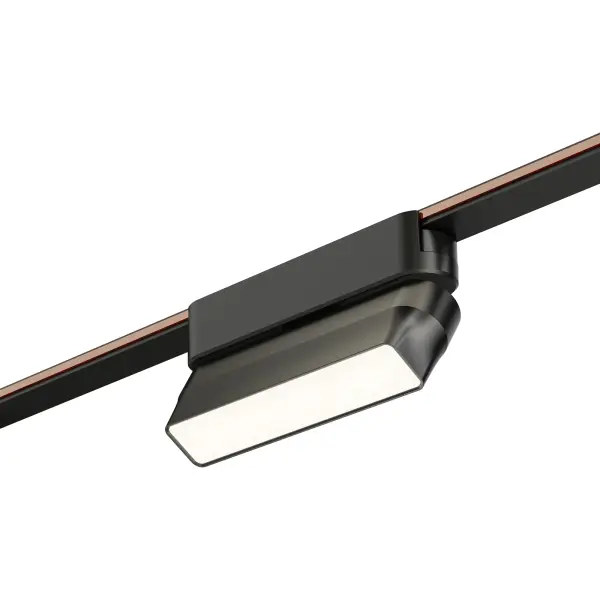 The Continuum track light offers next-generation flexibility with field-adjustable lengths and snap-in installation. Its ultra-slim profile and matte black finish deliver contemporary style with practical adaptability. - alternate view