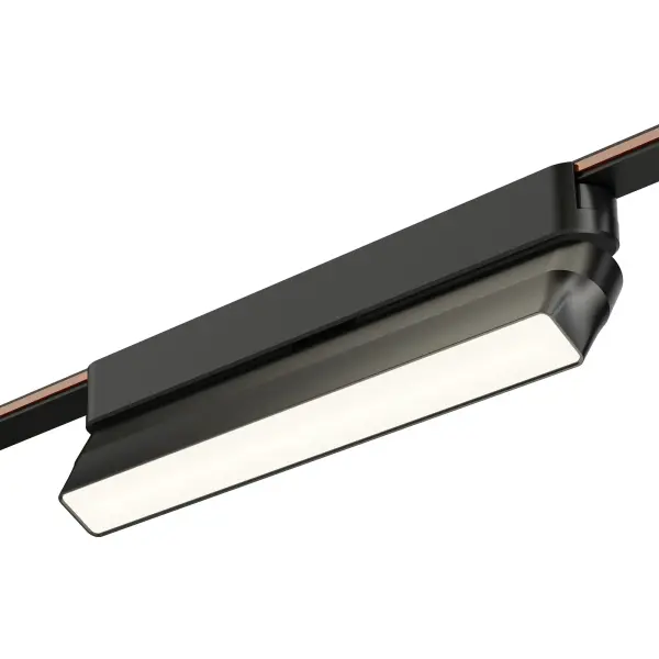 The Continuum track light offers next-generation flexibility with field-adjustable lengths and snap-in installation. Its ultra-slim profile and matte black finish deliver contemporary style with 450 lumens of focused illumination. - alternate view