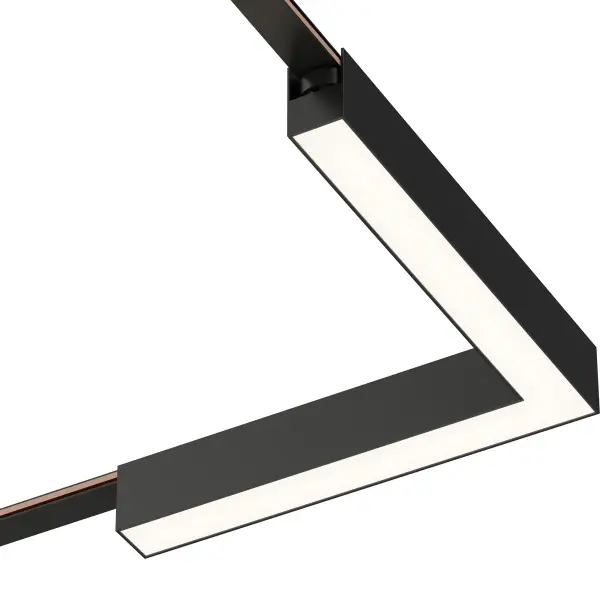 The Continuum corner connector enables 90° turns in ET2's next-generation track system. Ultra-slim profile with field-adjustable lengths that can be extended, connected, or cut to fit. Paintable finish allows customization to match any décor. - alternate view