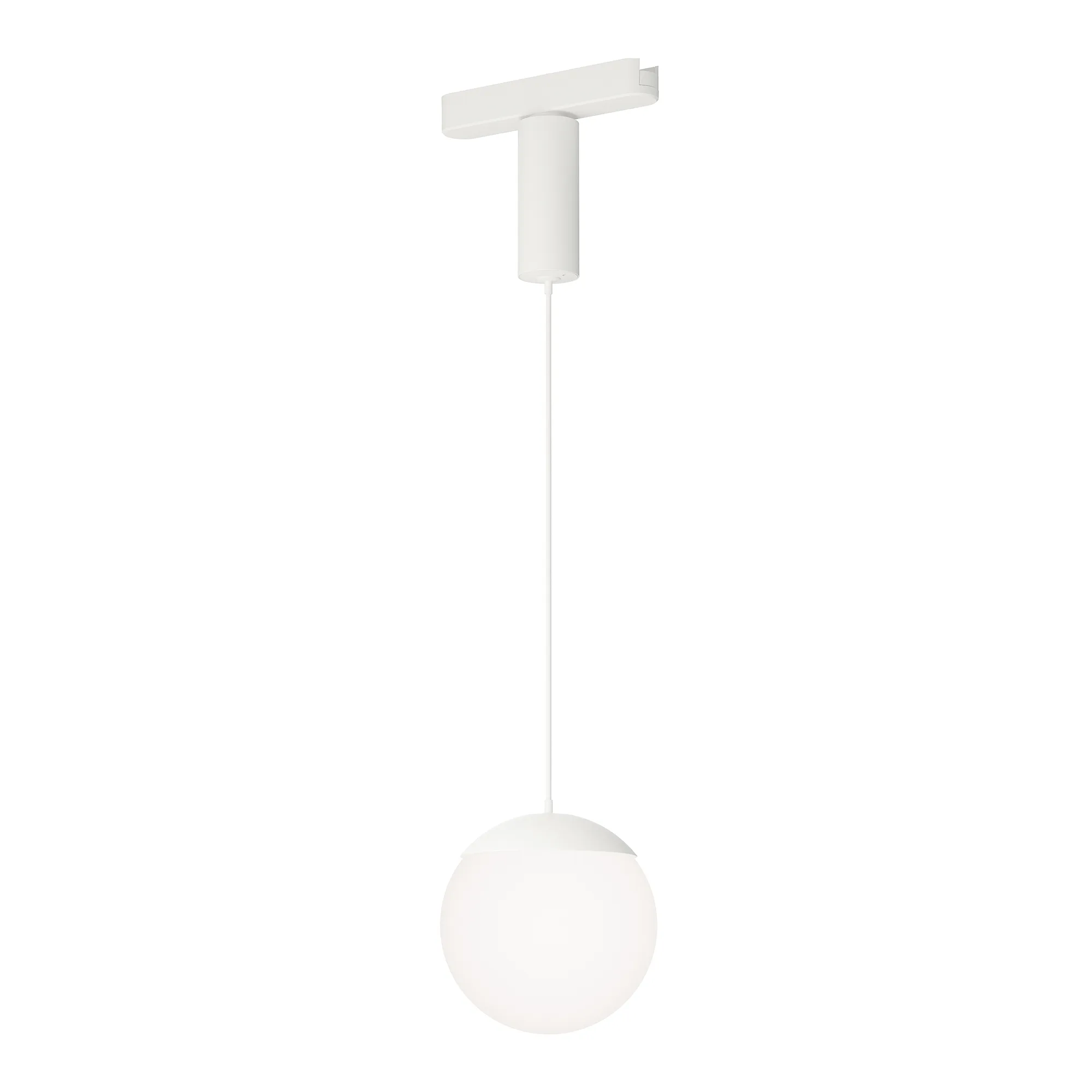 Continuum Track Snowball Pendant Light in White