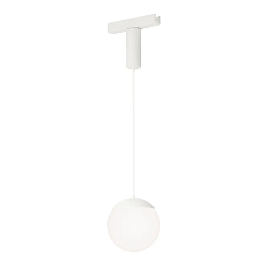 Continuum Track Snowball Pendant Light in White