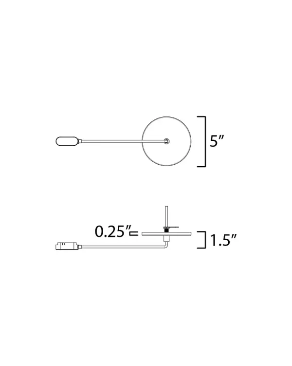 The Continuum Track Plug and Cover Plate provides a clean, professional finish for ET2's ultra-slim track lighting system. This lightweight accessory ensures proper termination and aesthetic continuity in modern track installations. - alternate view