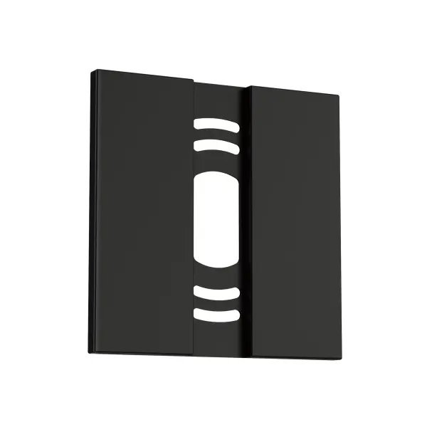 This cover plate accessory provides a clean, finished look for the Continuum track lighting system. The matte black finish integrates seamlessly with the ultra-slim track profile for a professional installation.
