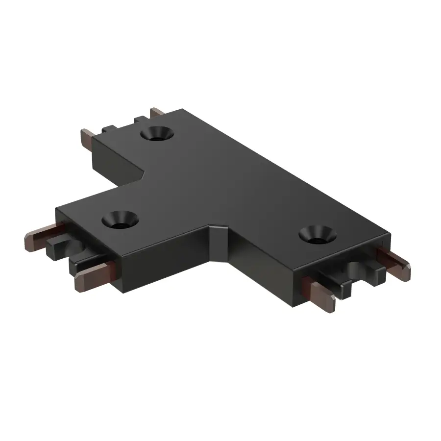 Continuum Track 3-Way T Connector in Black - Image 1