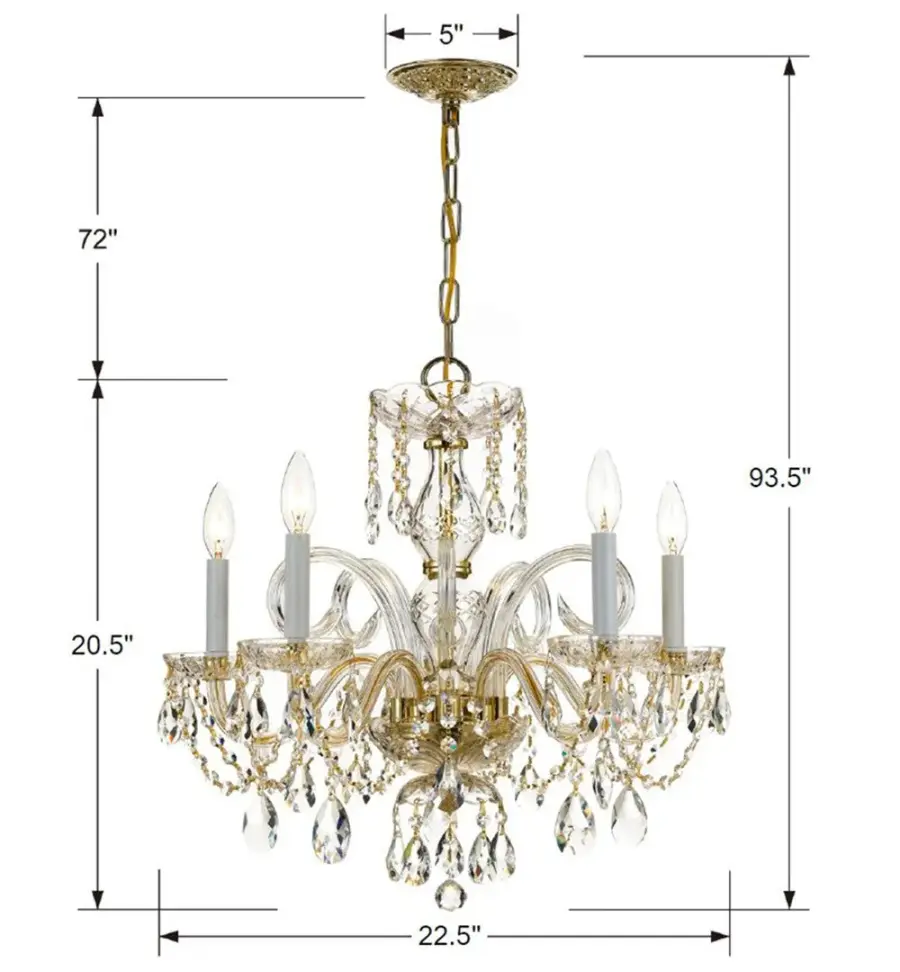 Traditional Crystal 22" Chandelier - Image 8