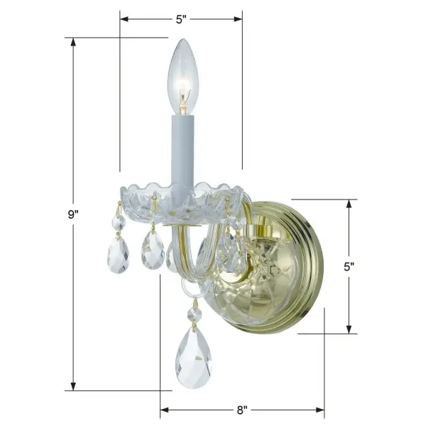 Traditional Crystal 5" Wall Sconce - Image 16