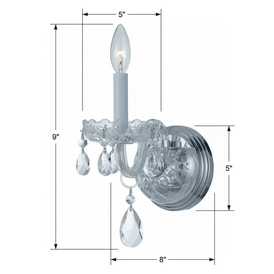 Traditional Crystal 5" Wall Sconce - Image 10