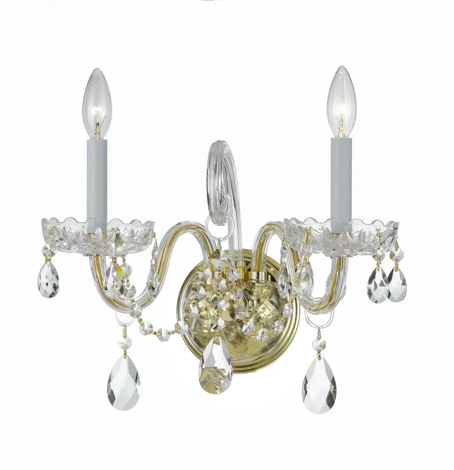 Traditional Crystal 15" Wall Sconce - Image 7