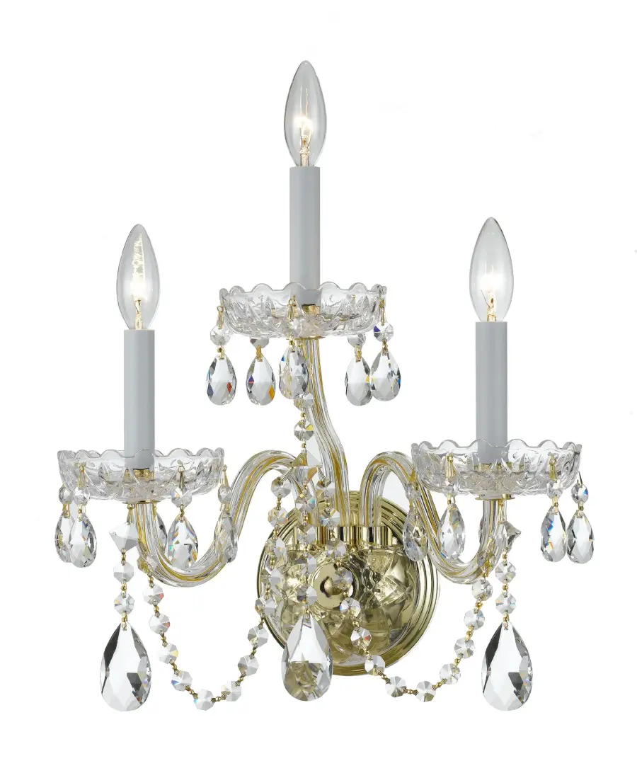 Traditional Crystal 15" Wall Sconce - Image 7