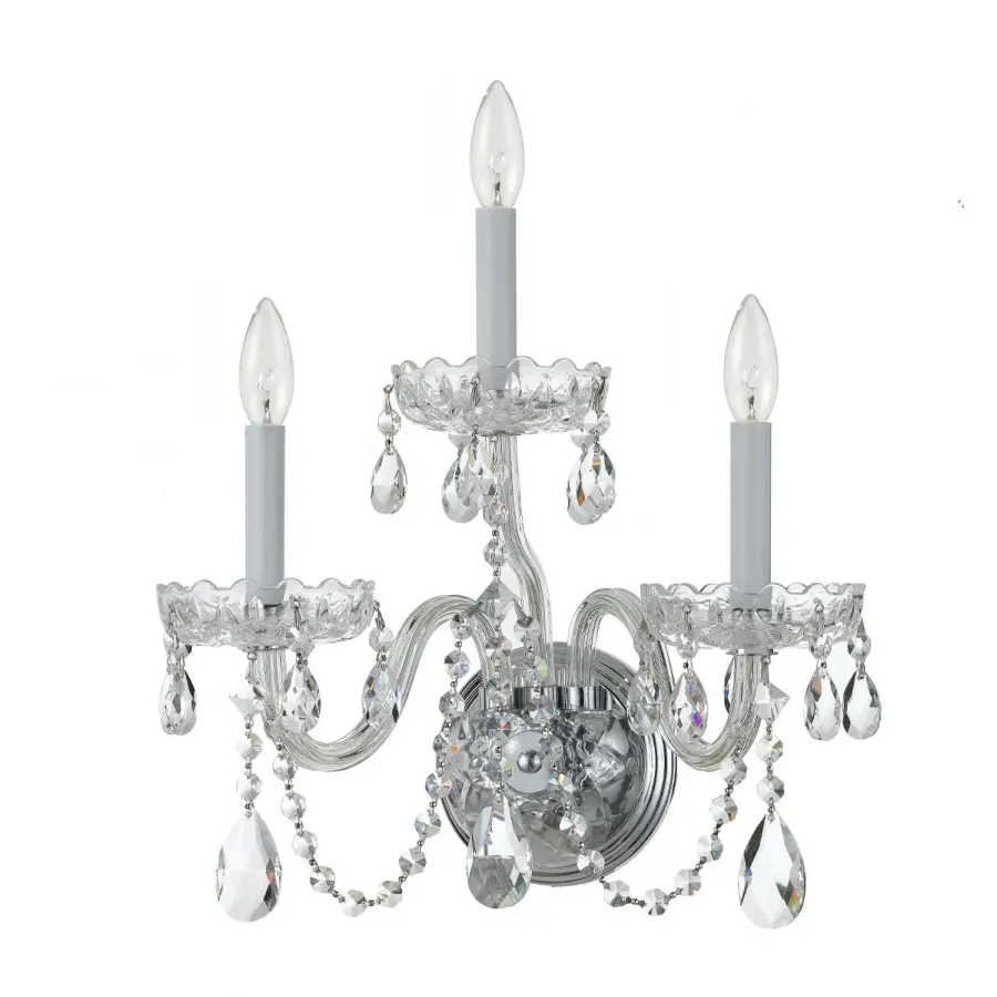 Traditional Crystal 15" Wall Sconce - Image 7