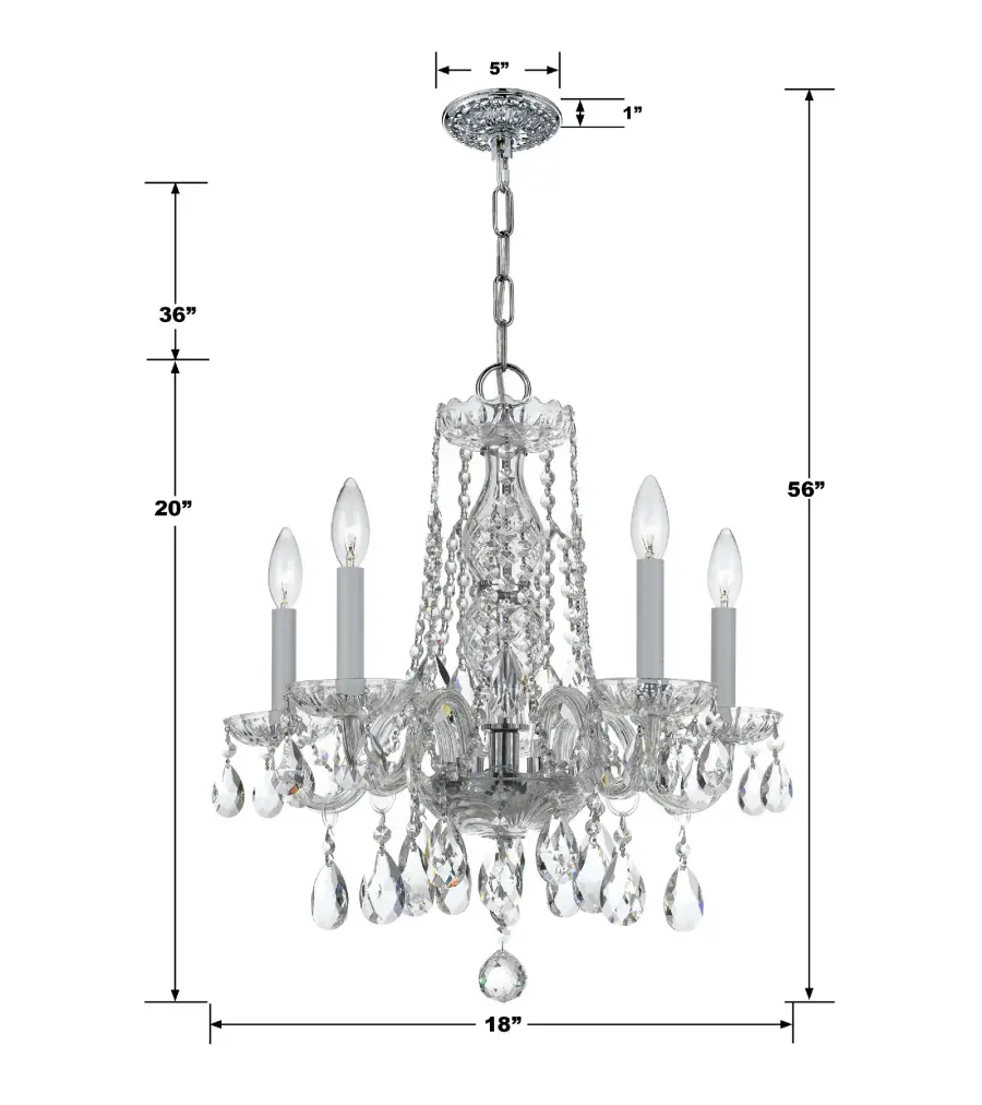 Traditional Crystal 18" Chandelier - Image 3