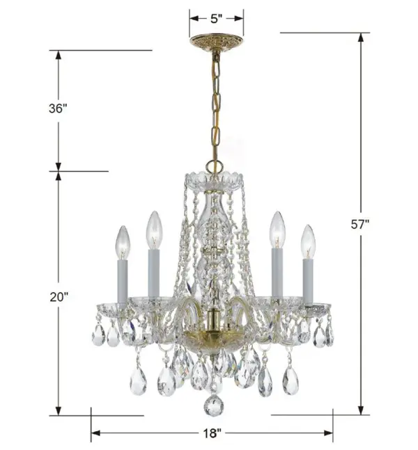 Traditional Crystal 18" Chandelier - Image 7