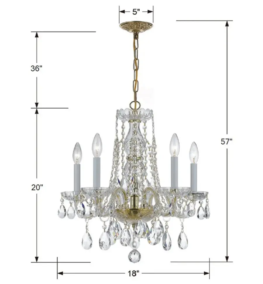 Traditional Crystal 18" Chandelier - Image 7