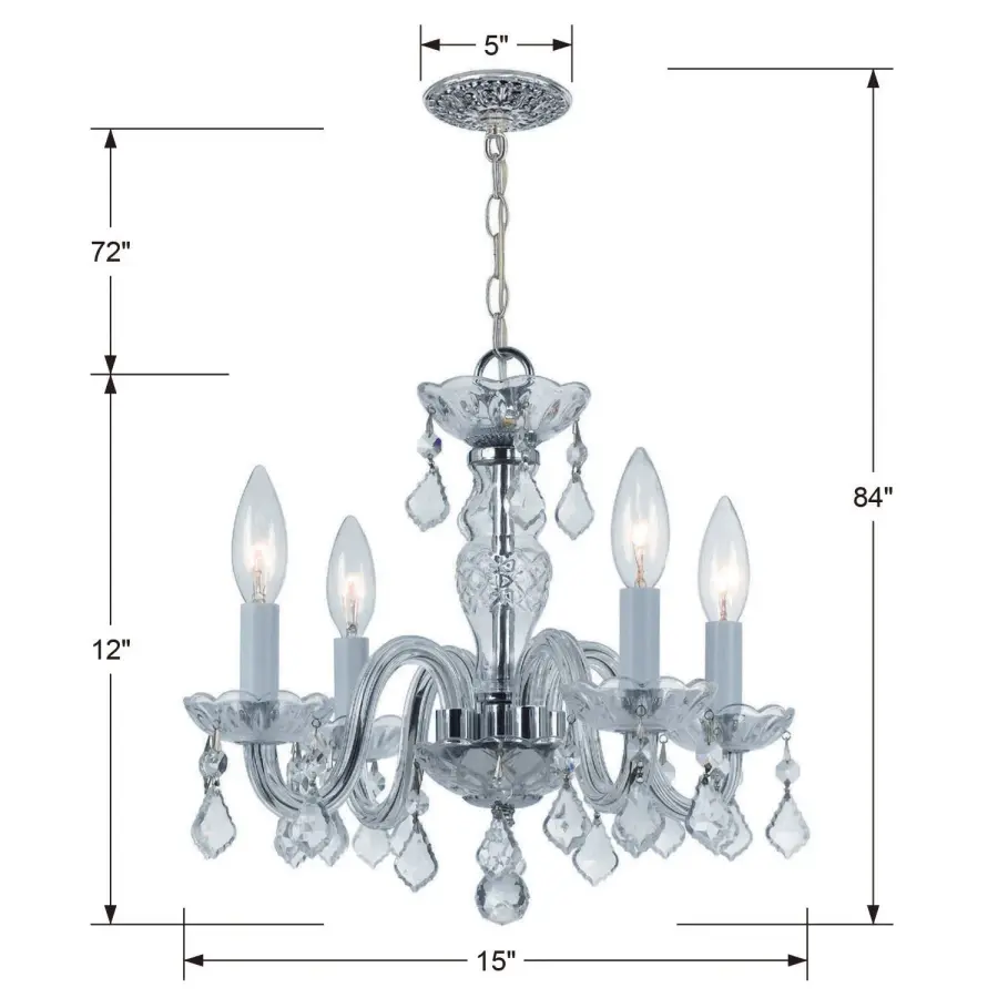 Traditional Crystal 15" Chandelier - Image 5