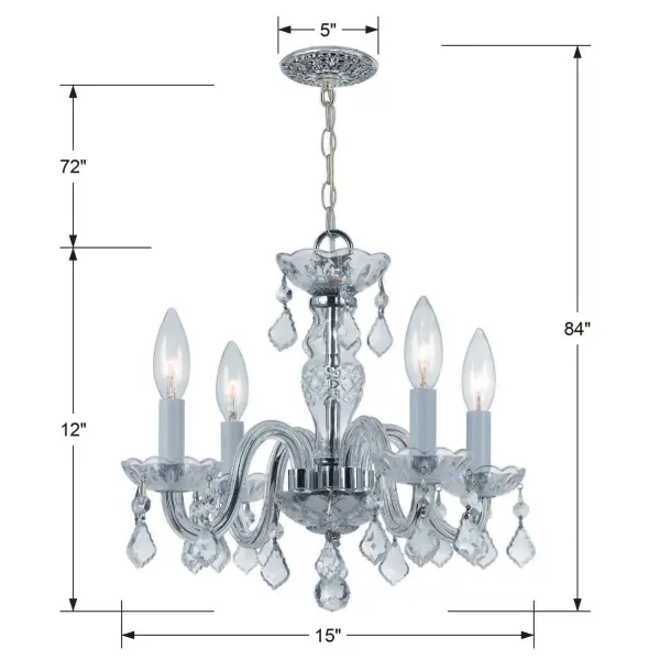 Traditional Crystal 15" Chandelier - Image 10