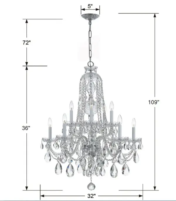 Traditional Crystal 32" Chandelier - Image 5