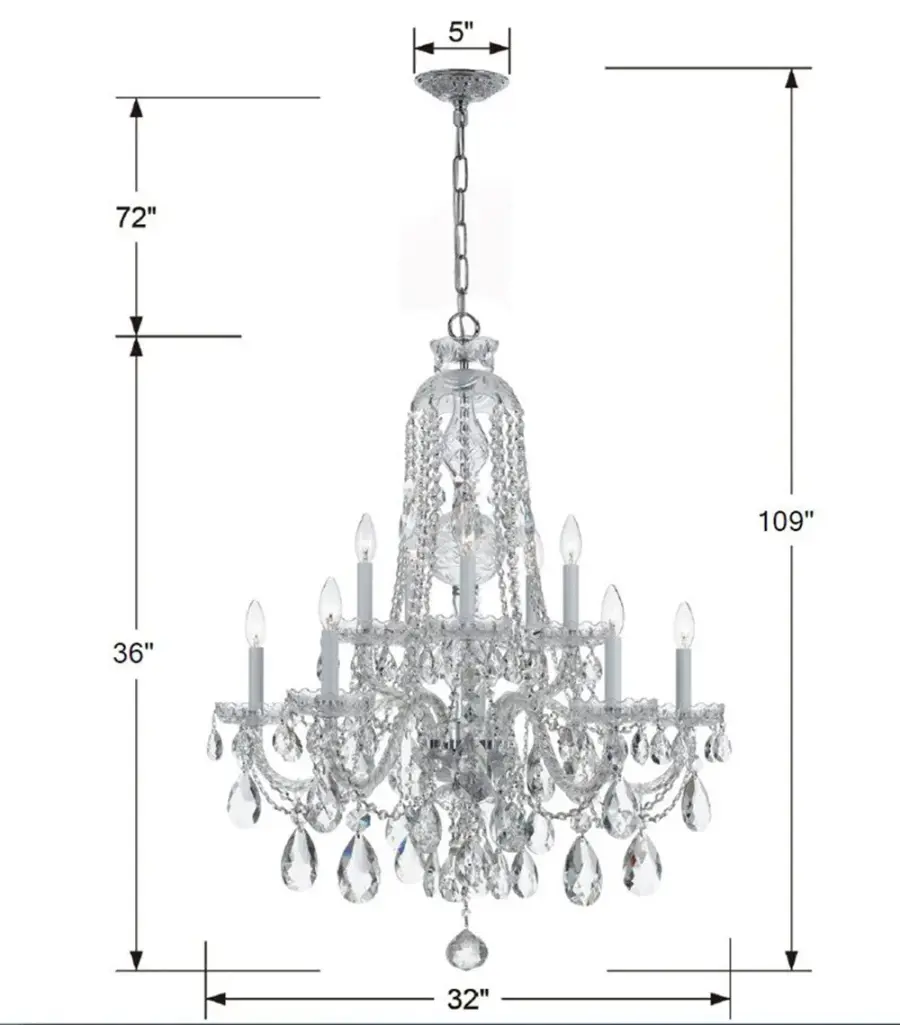 Traditional Crystal 32" Chandelier - Image 5