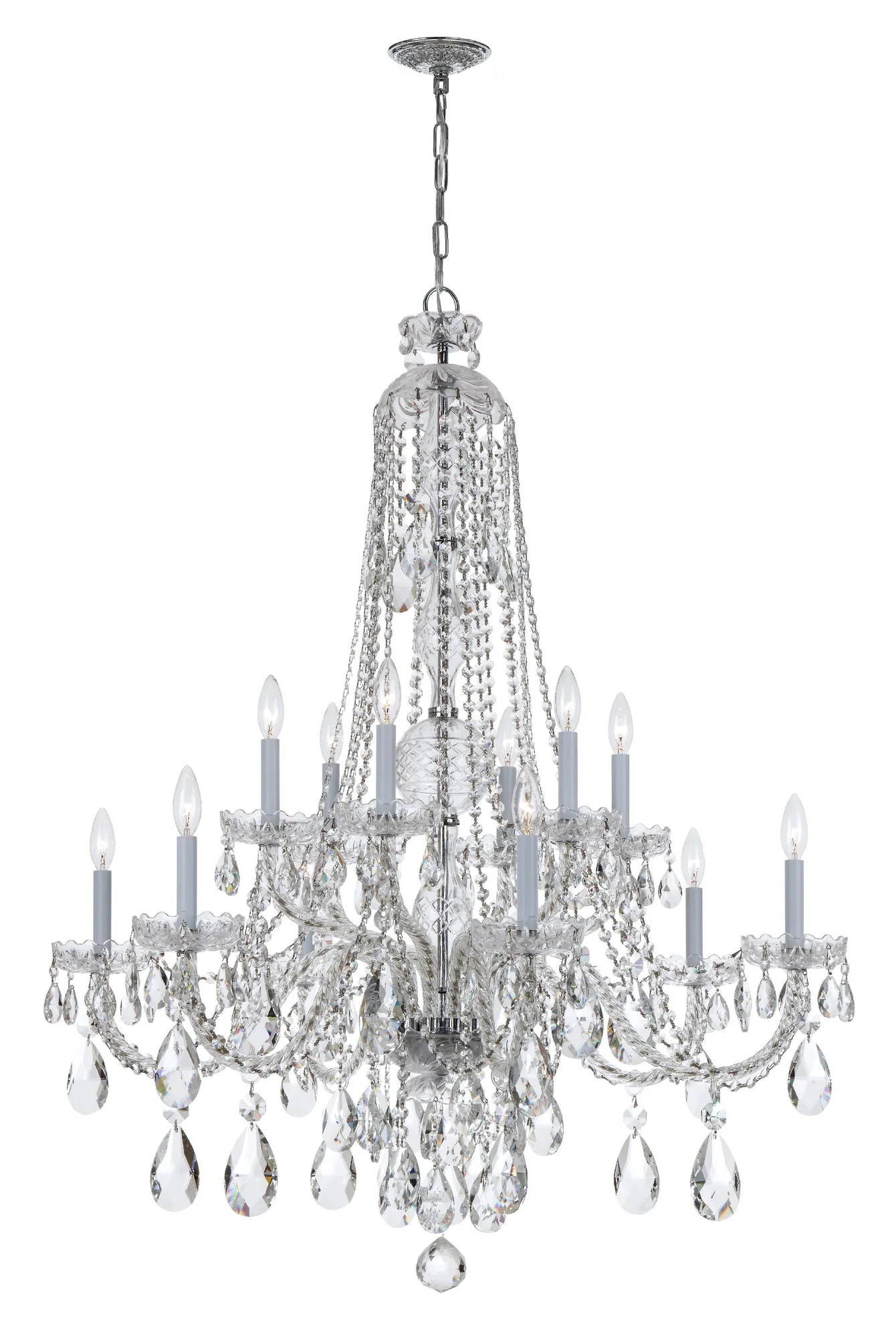 Traditional Crystal 37.5" Chandelier