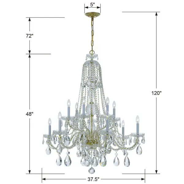 Traditional Crystal 37.5" Chandelier - Image 16
