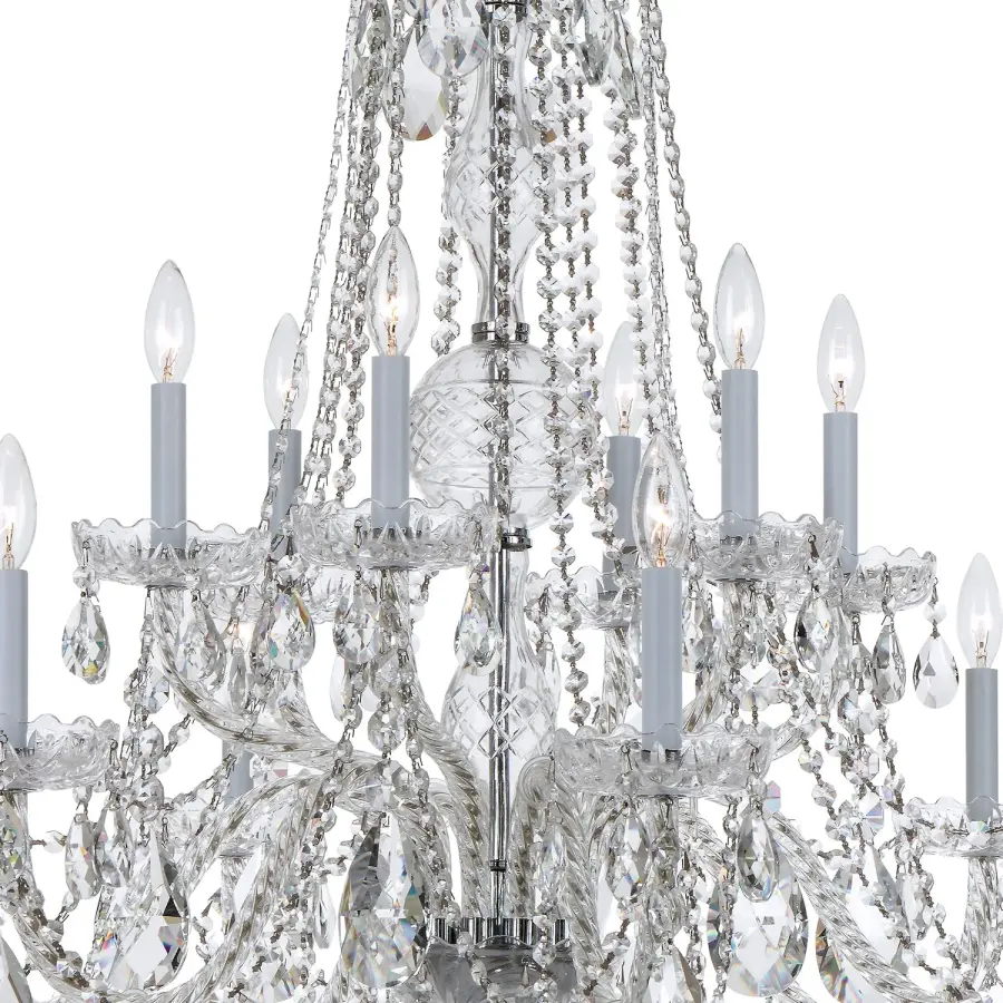 Traditional Crystal 37.5" Chandelier - Image 9