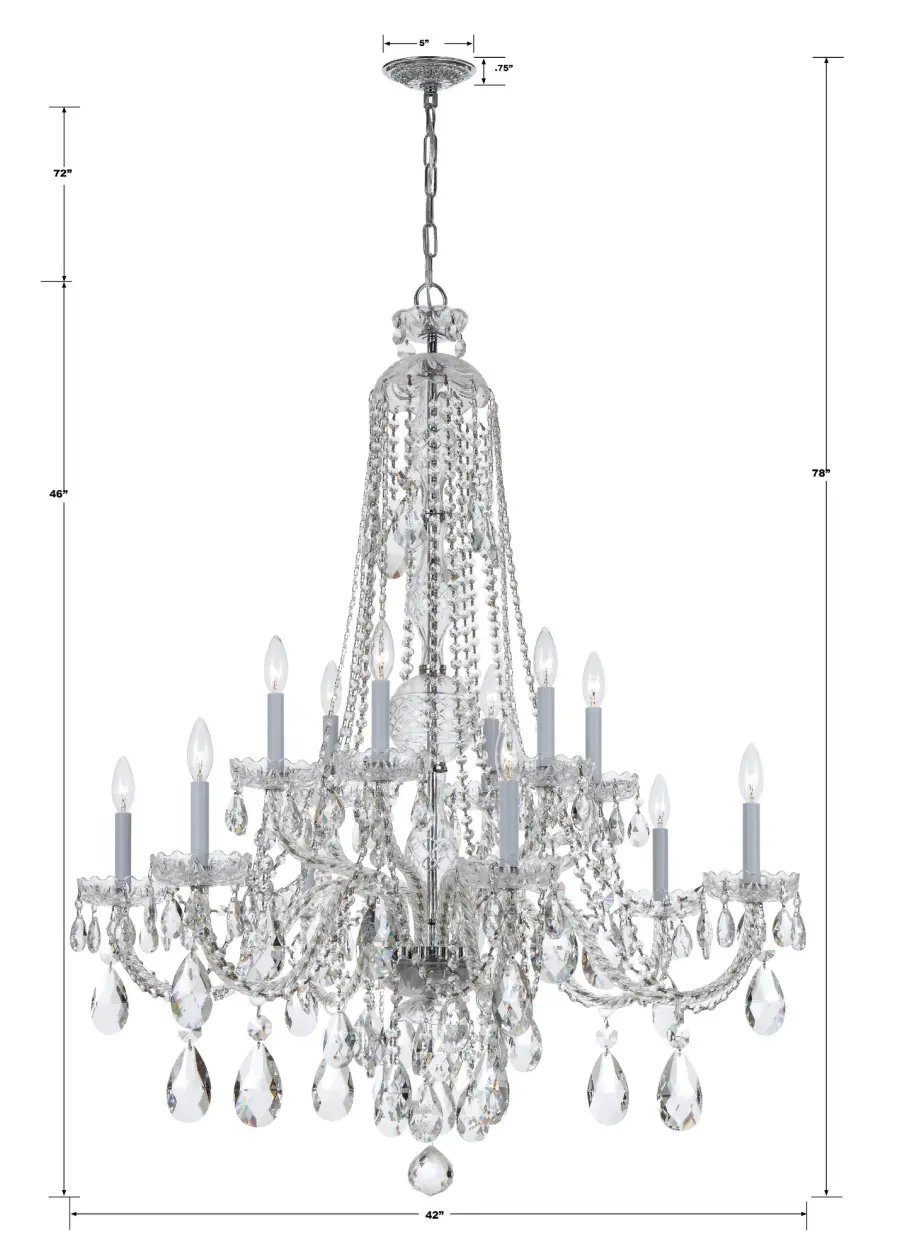 Traditional Crystal 42" Chandelier - Image 2