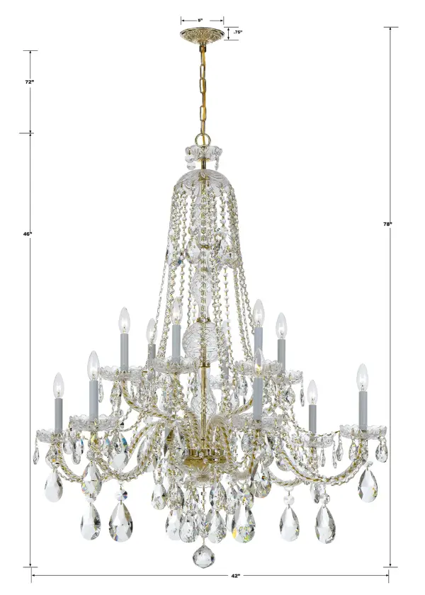 Traditional Crystal 42" Chandelier - Image 5
