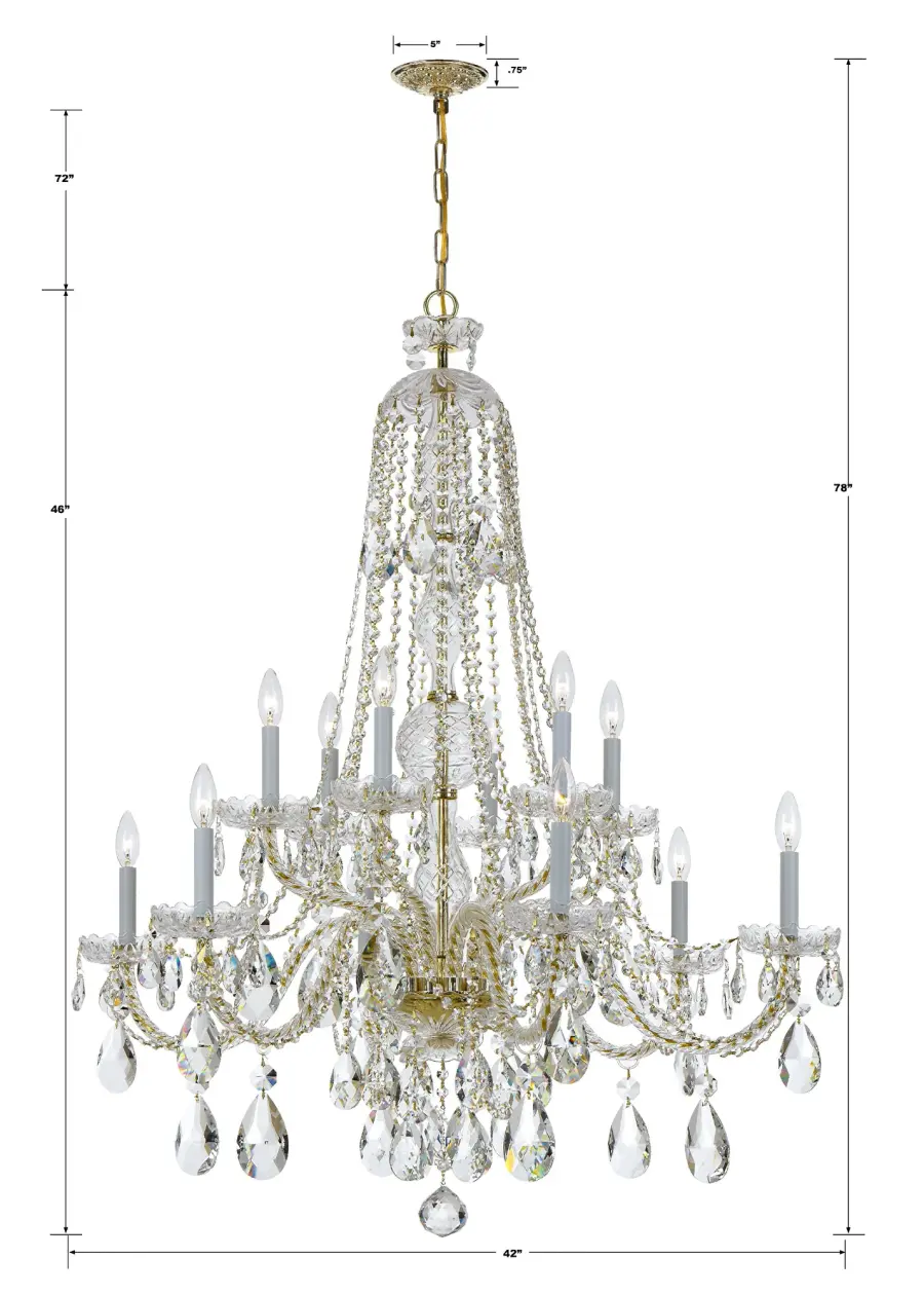 Traditional Crystal 42" Chandelier - Image 5