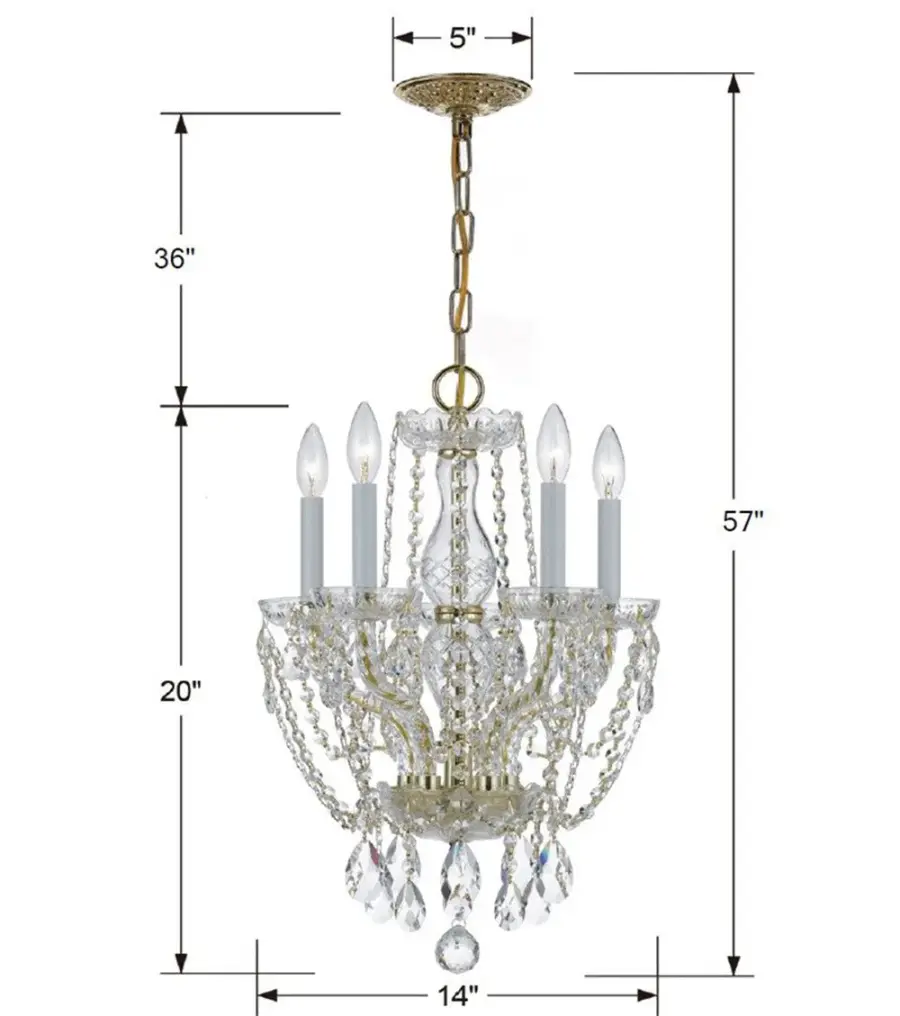 Traditional Crystal 14" Chandelier - Image 7