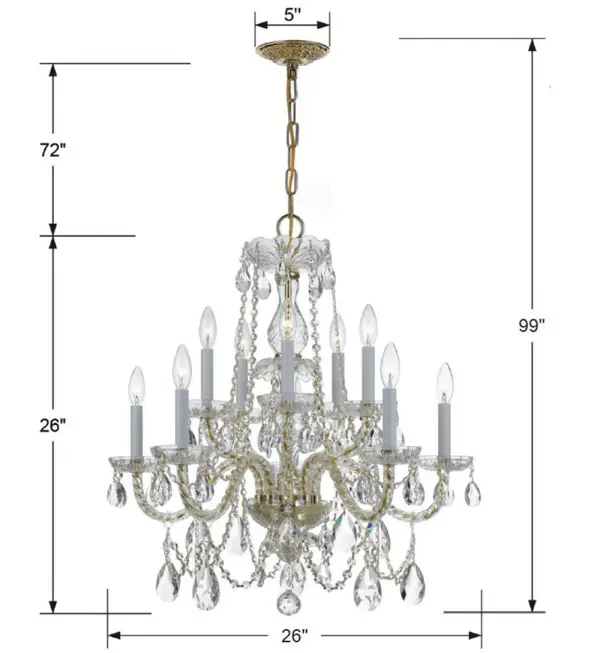 Traditional Crystal 26" Chandelier - Image 16