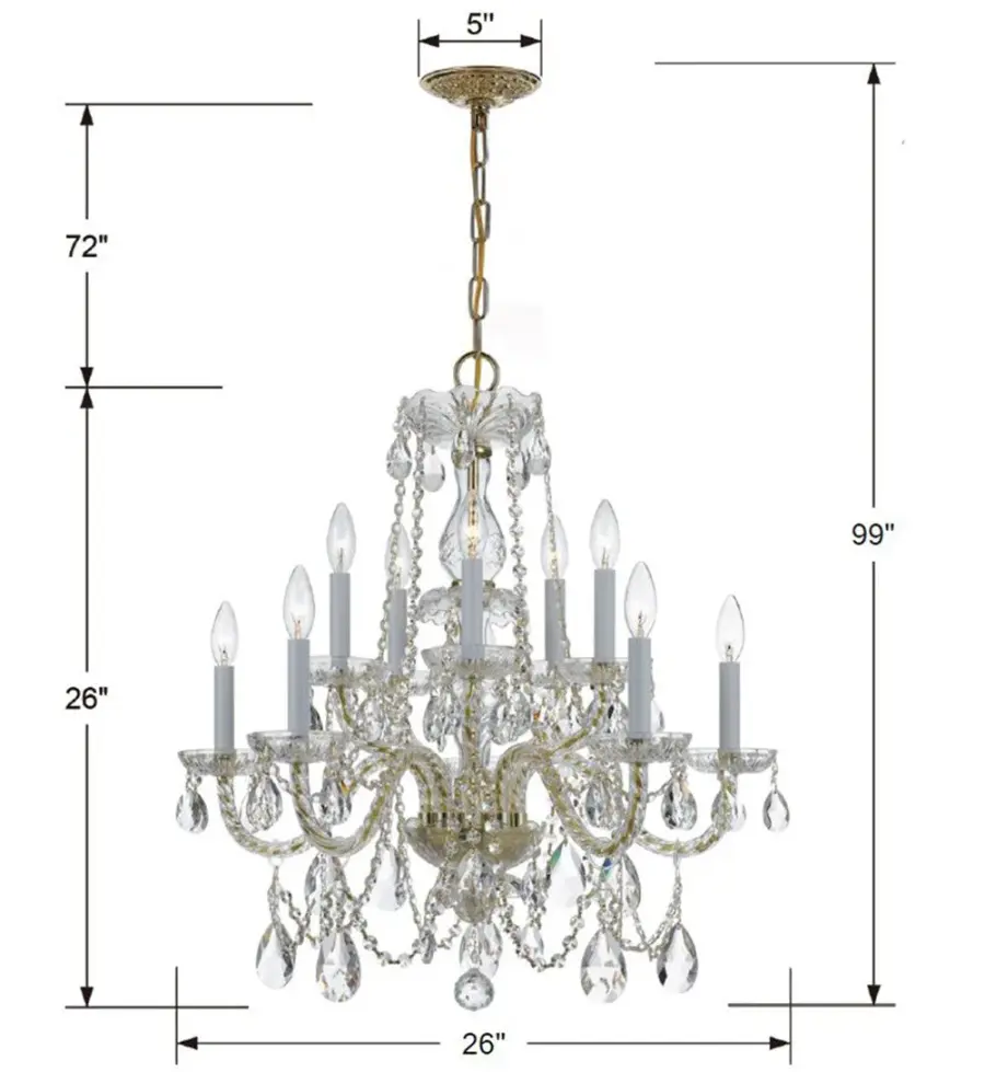 Traditional Crystal 26" Chandelier - Image 16