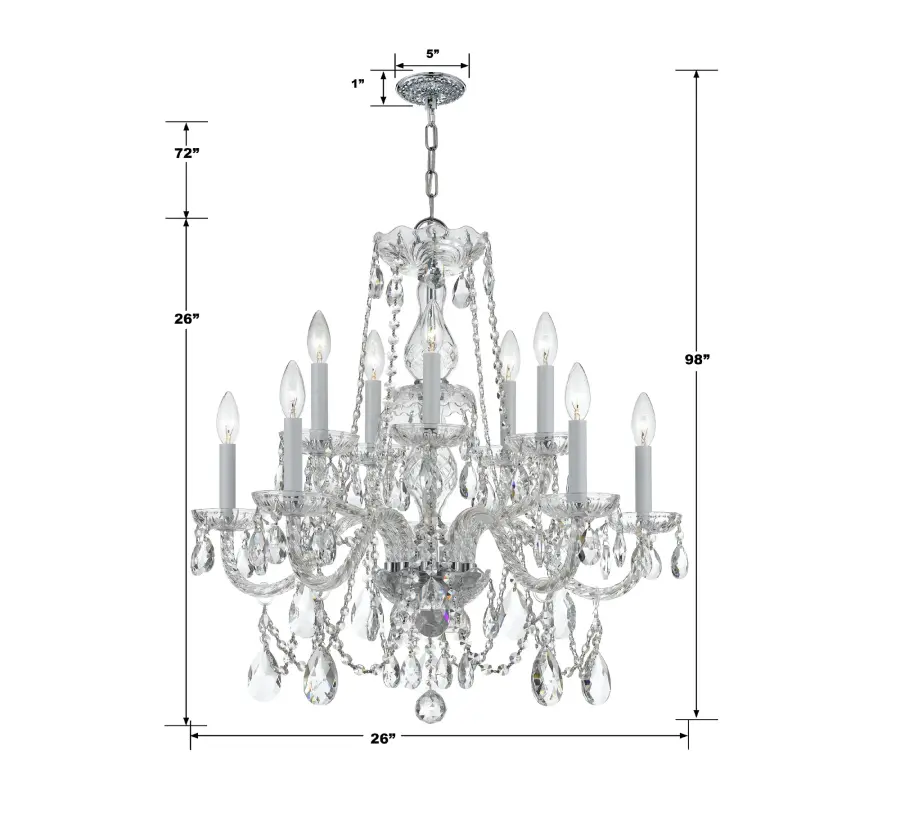 Traditional Crystal 26" Chandelier - Image 10