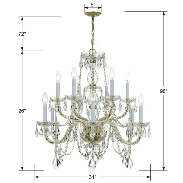 Traditional Crystal 31" Chandelier - Image 21