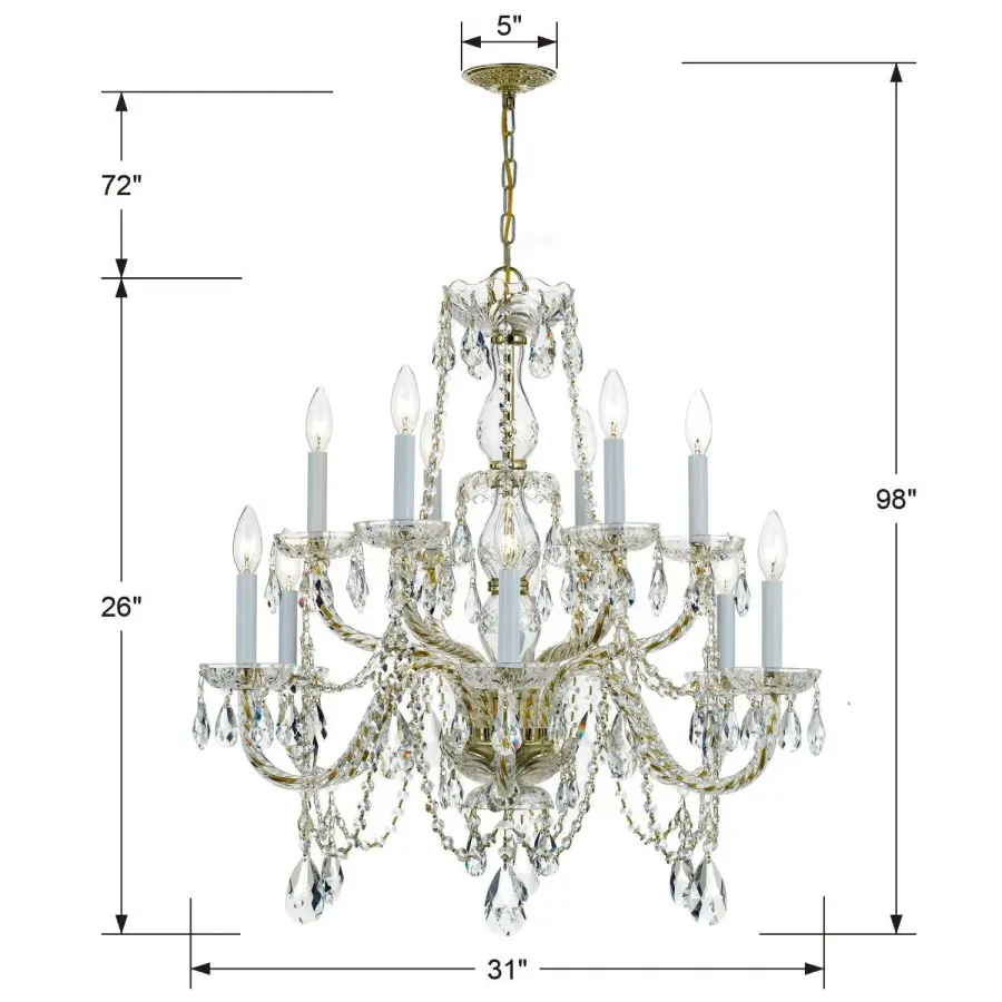 Traditional Crystal 31" Chandelier - Image 21