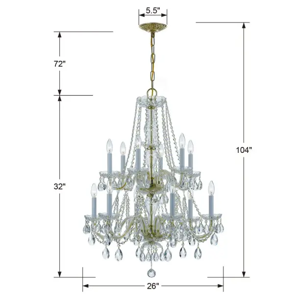 Traditional Crystal 26.5" Chandelier - Image 19
