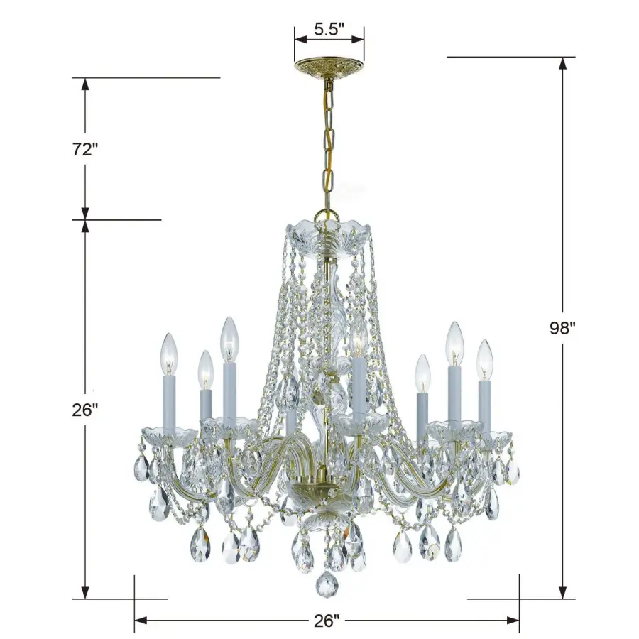 Traditional Crystal 26" Chandelier - Image 13