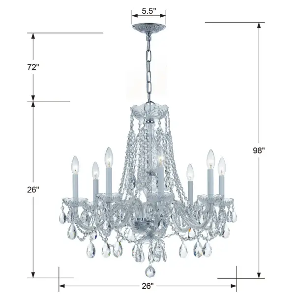 Traditional Crystal 26" Chandelier - Image 5