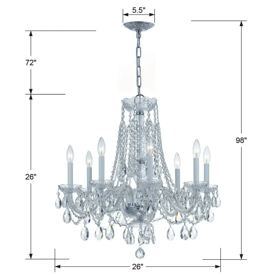 Traditional Crystal 26" Chandelier - Image 5