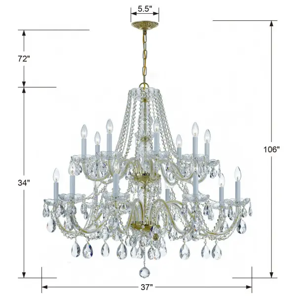 Traditional Crystal 37" Chandelier - Image 10