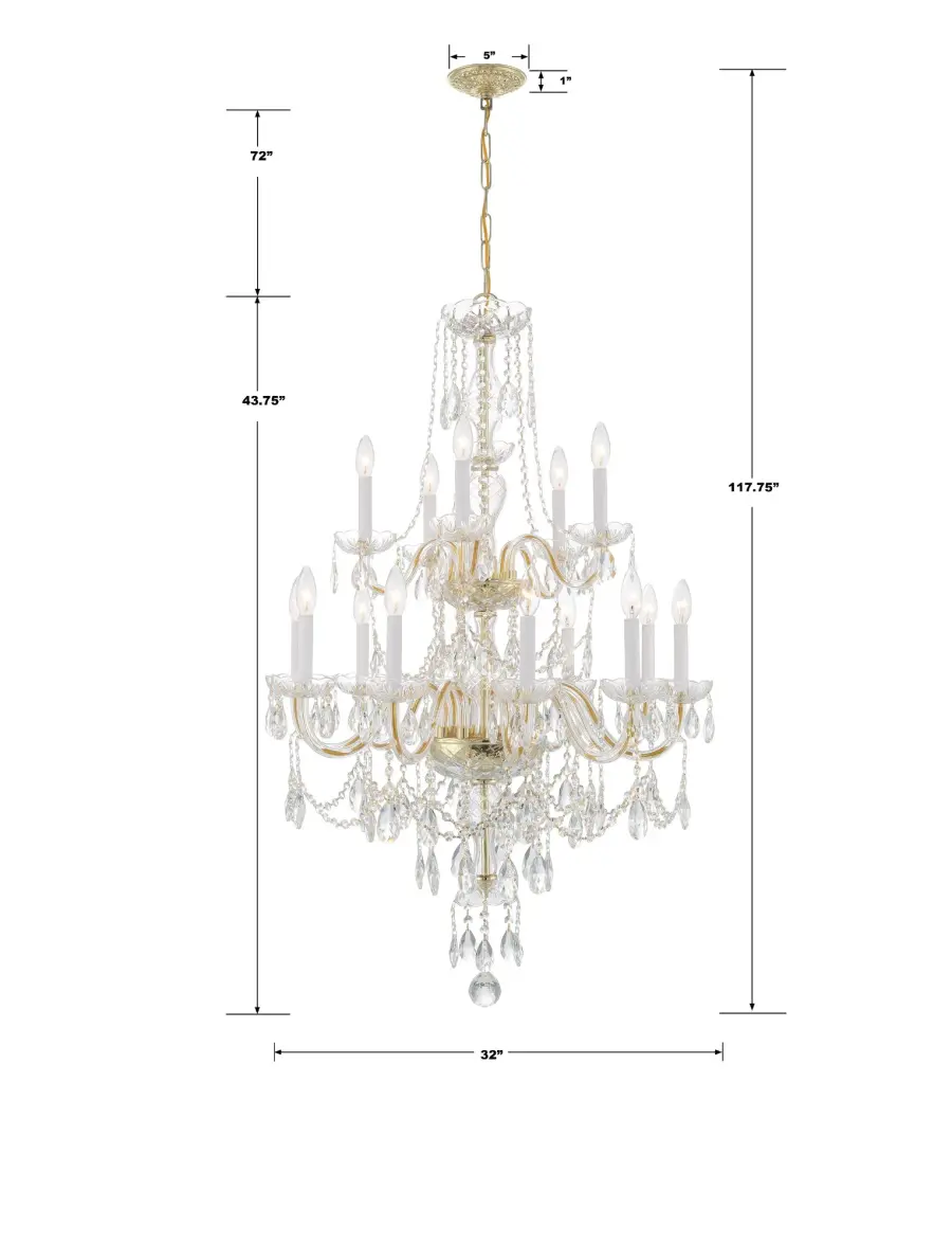 Traditional Crystal 32" Chandelier - Image 13