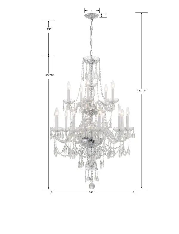 Traditional Crystal 32" Chandelier - Image 6