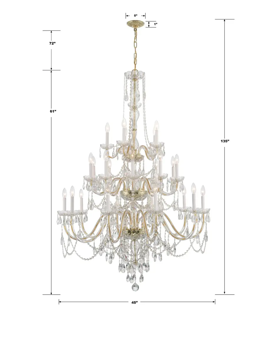 Traditional Crystal 45" Chandelier - Image 13