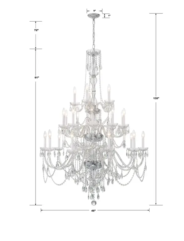 Traditional Crystal 45" Chandelier - Image 6