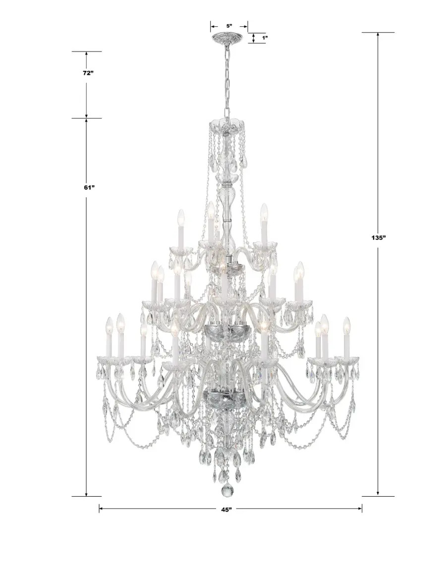 Traditional Crystal 45" Chandelier - Image 6