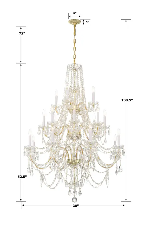 Traditional Crystal 38" Chandelier - Image 11