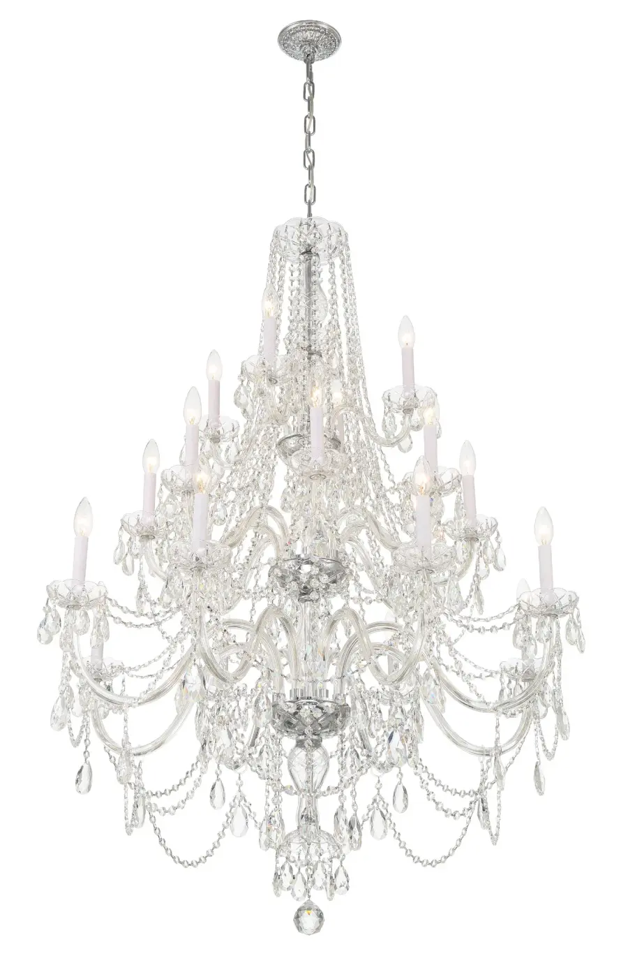 Traditional Crystal 38" Chandelier - Image 4