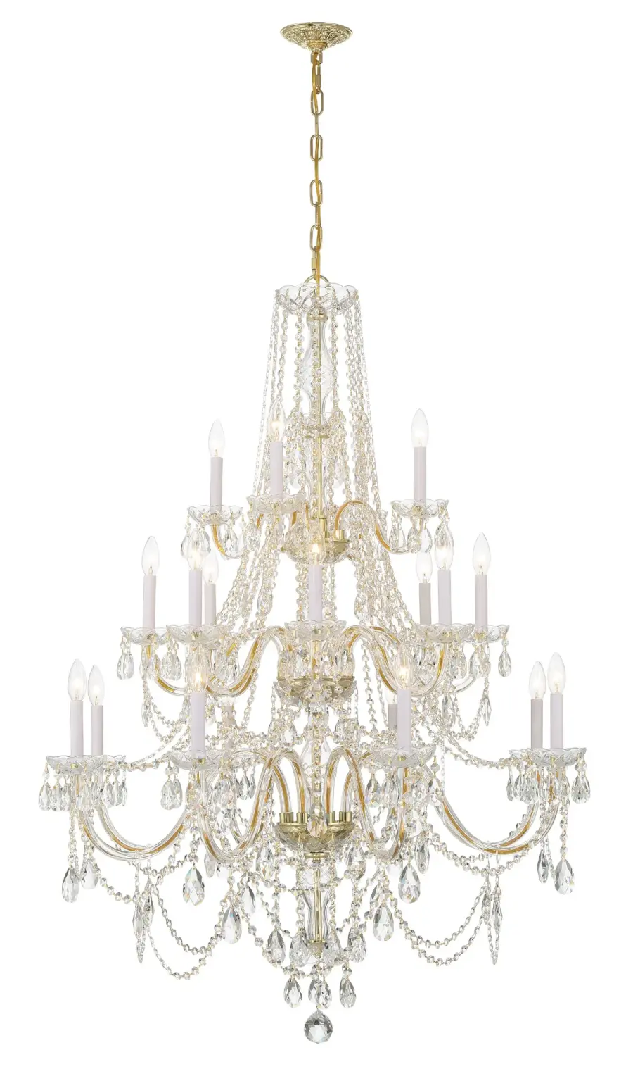 Traditional Crystal 38" Chandelier - Image 9