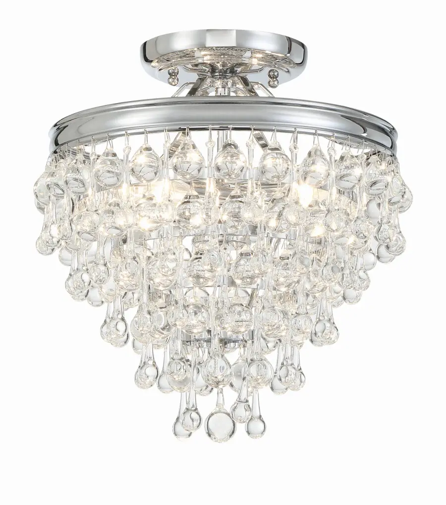 Calypso 13" Semi Flush Mount in Polished Chrome - Image 1