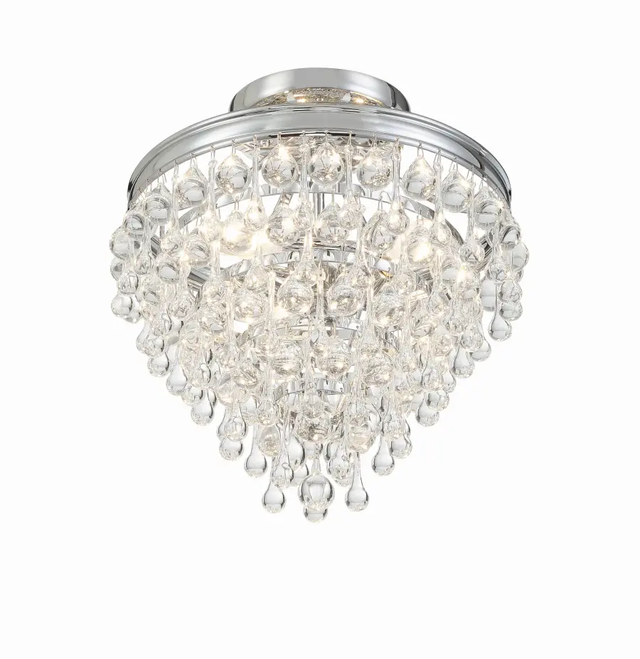 Calypso 13" Semi Flush Mount in Polished Chrome - Image 2