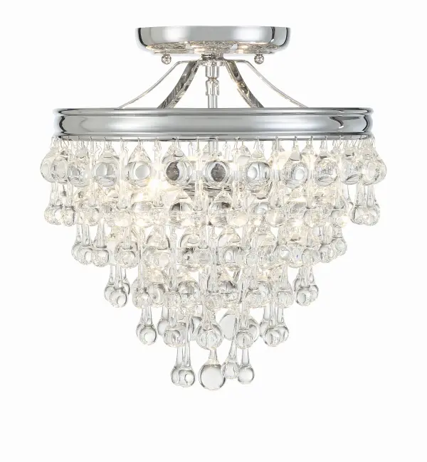Calypso 13" Semi Flush Mount in Polished Chrome - Image 3