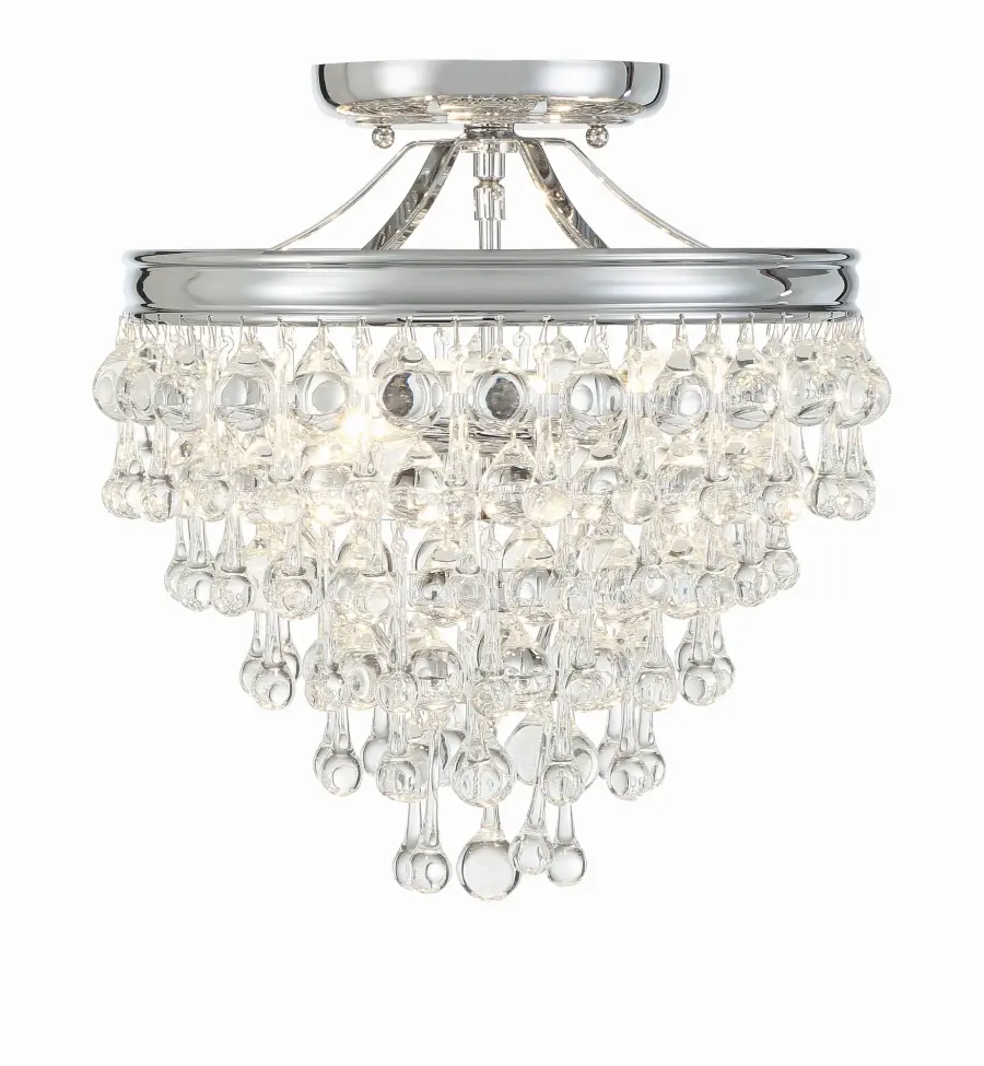Calypso 13" Semi Flush Mount in Polished Chrome - Image 3